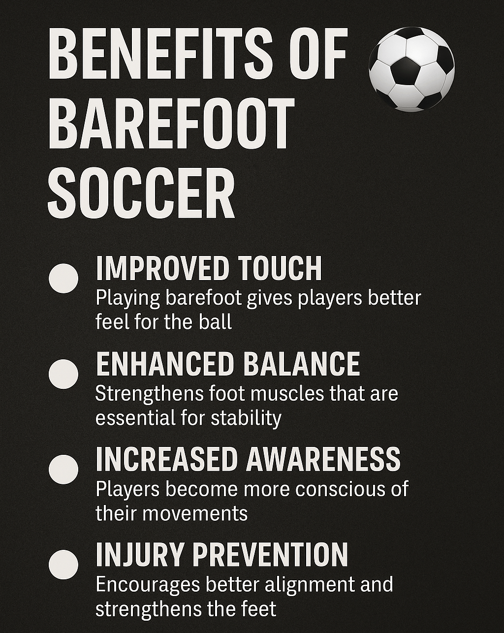 Barefoot soccer training progression guide