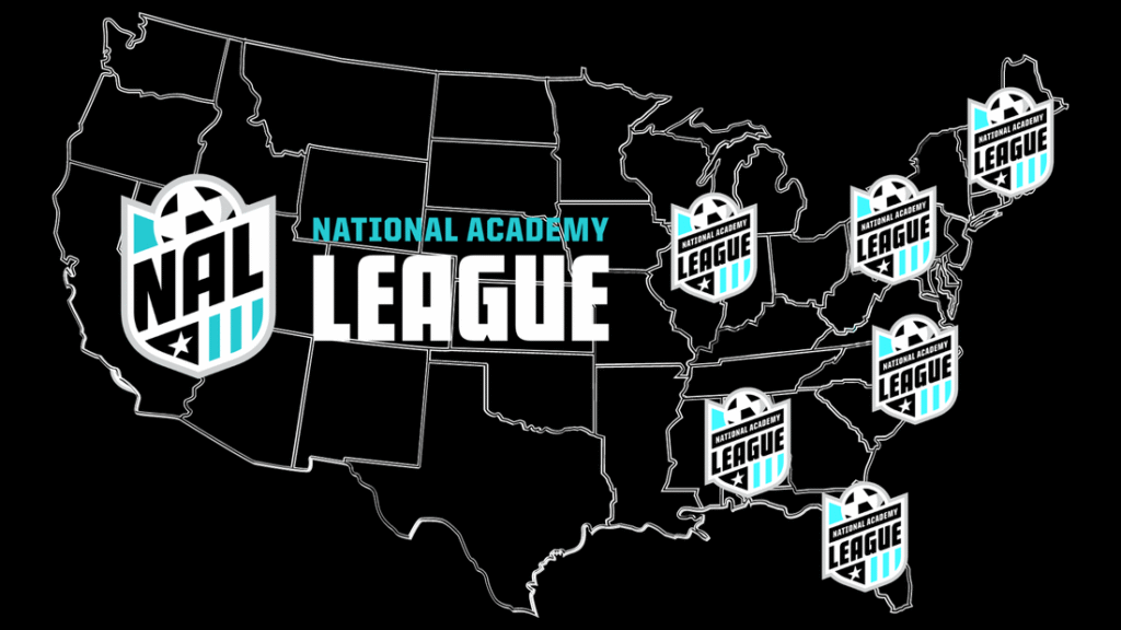 National League conference map showing regional divisions